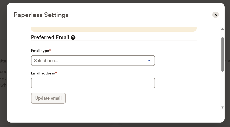 Paperless Settings for email in the ADP Portal